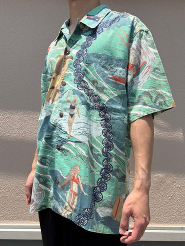 00’s PATAGONIA「Pataloha Hula Dancers & Hawaiian Landscape」アロハシャツ