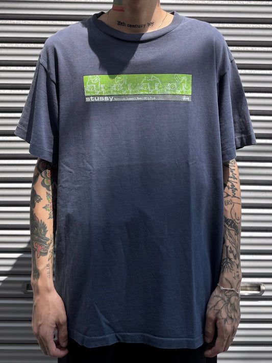 90’s Stussy「Technical Support Team NY・L・T・LA 」USA製 Tシャツ