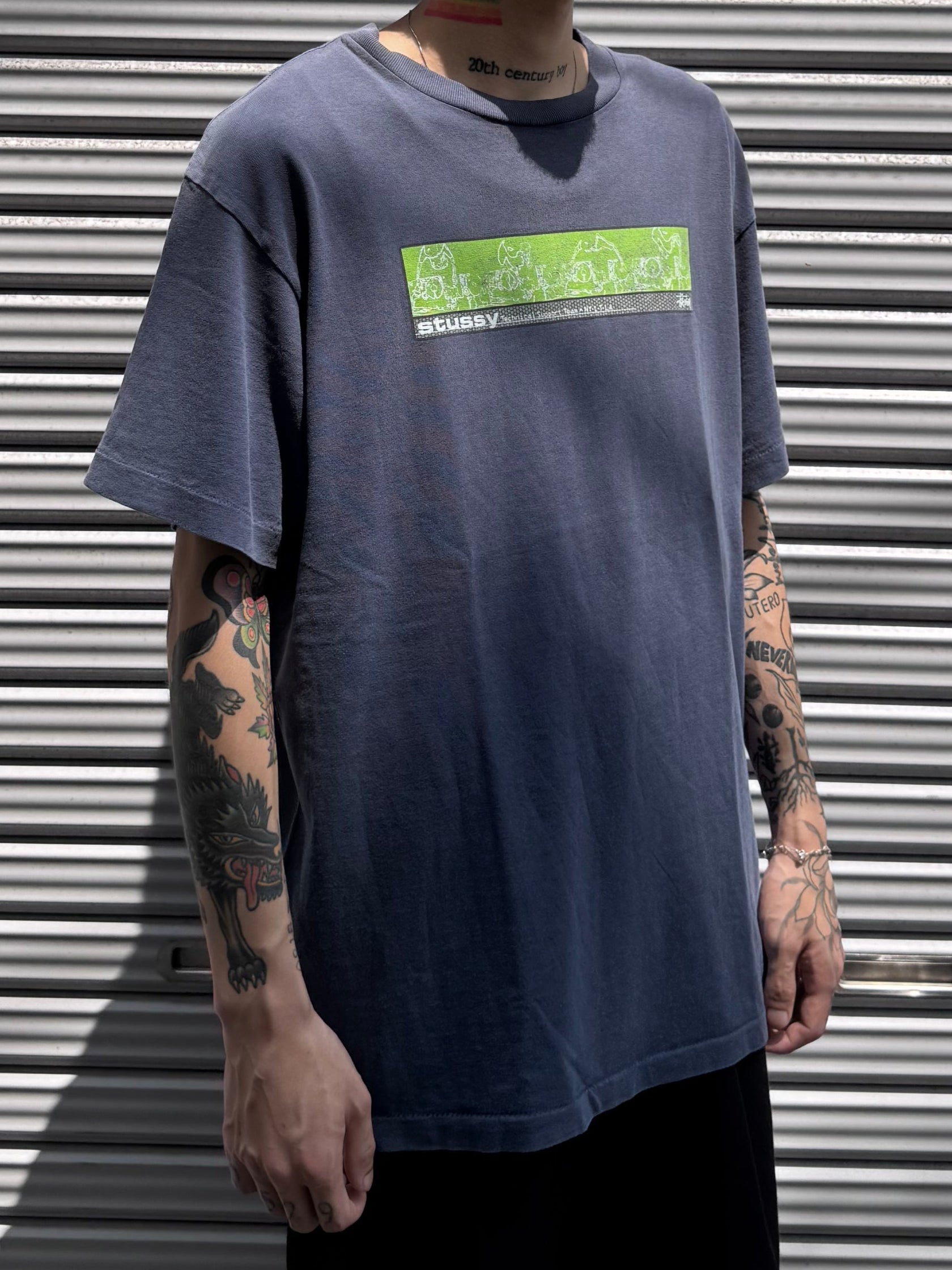 90’s Stussy「Technical Support Team NY・L・T・LA 」USA製 Tシャツ