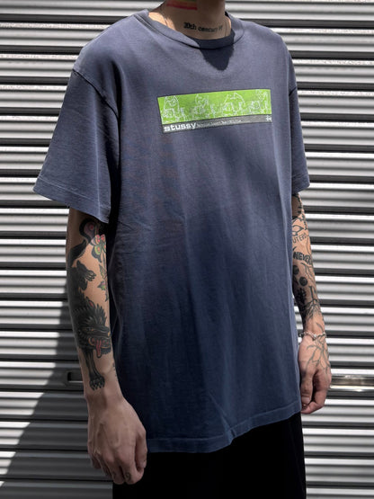 90’s Stussy「Technical Support Team NY・L・T・LA 」USA製 Tシャツ