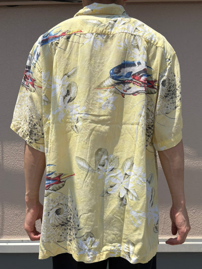 00’s PATAGONIA「Pataloha Yellow Marlin & Plumeria」アロハシャツ