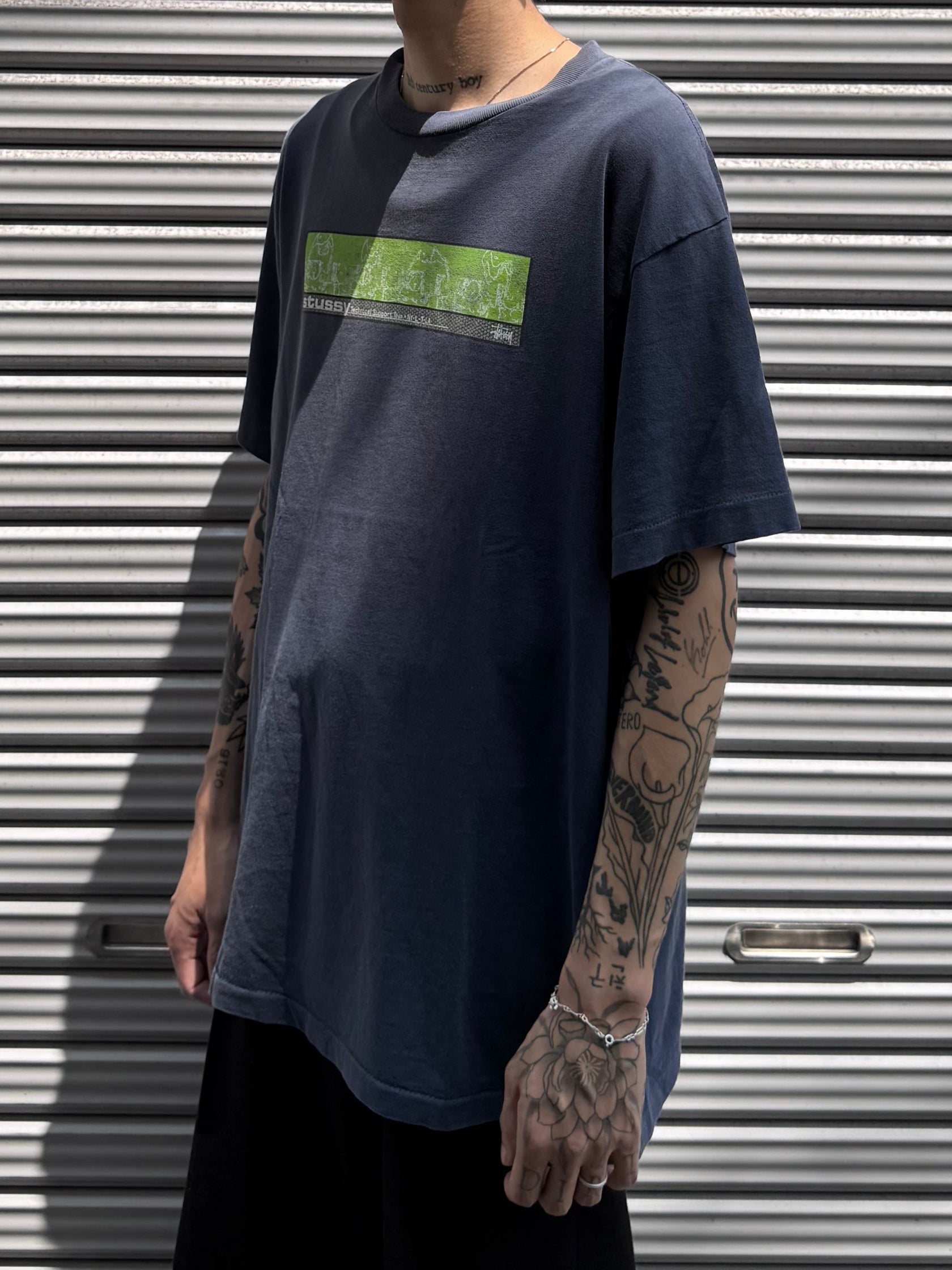 90’s Stussy「Technical Support Team NY・L・T・LA 」USA製 Tシャツ