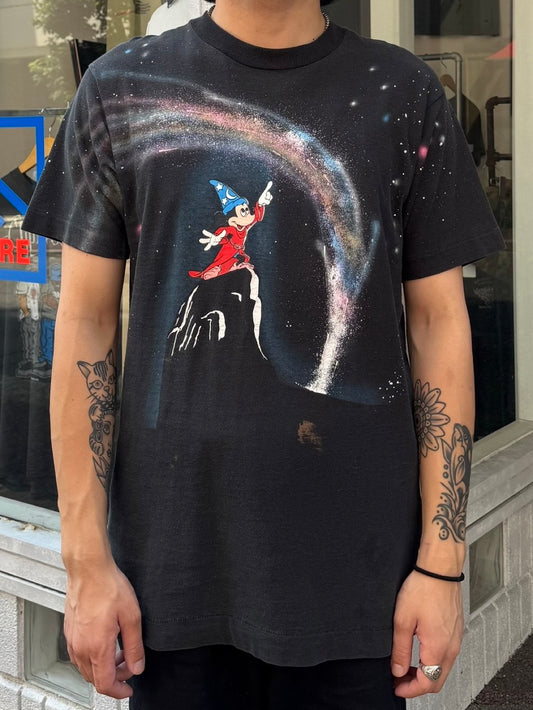 90's DISNEY「Fantasia Mickey Galaxy」キャラクターTシャツ×