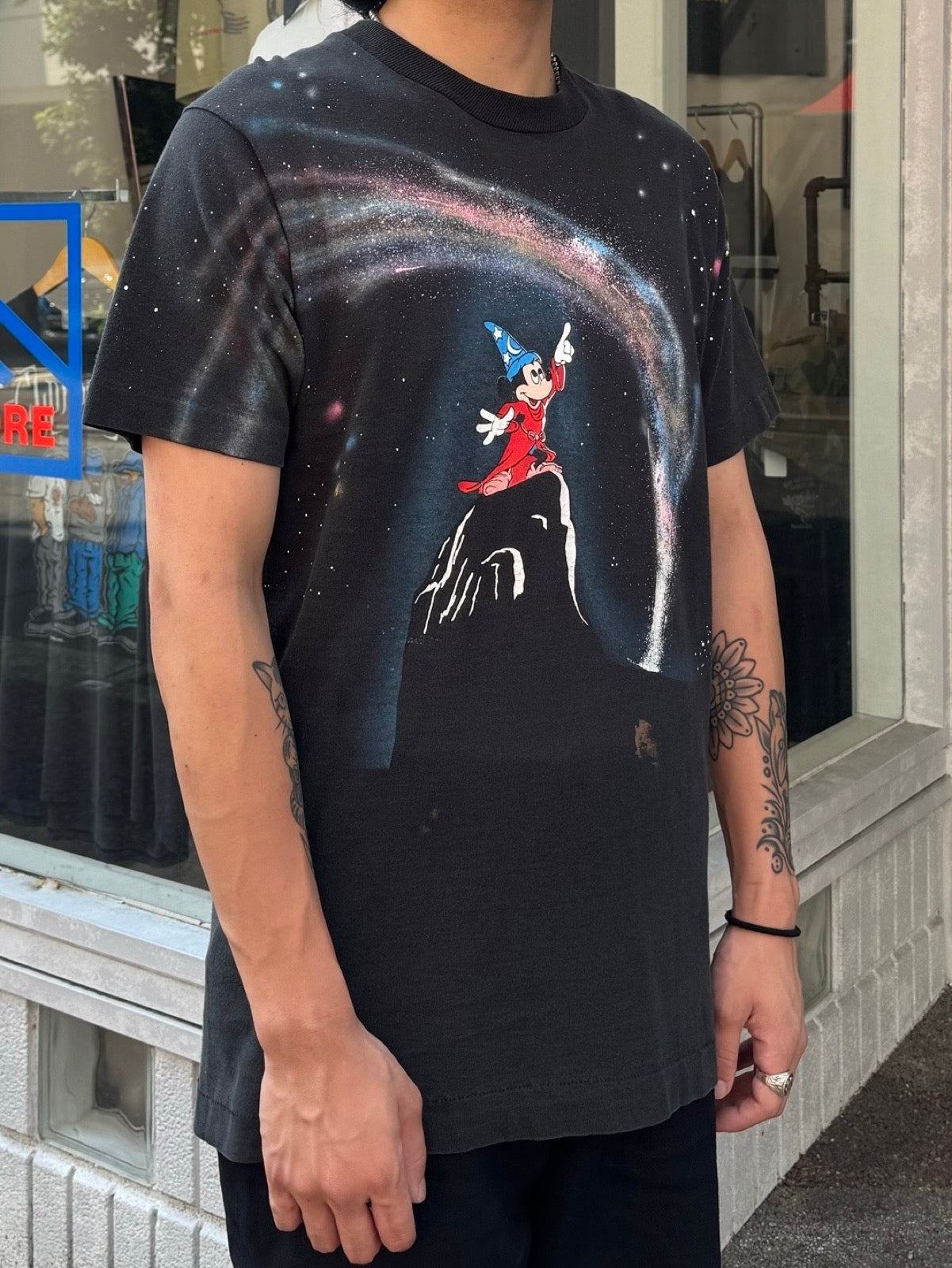 90's DISNEY「Fantasia Mickey Galaxy」キャラクターTシャツ×