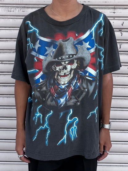 90’s AMERICAN THUNDER「スカルカウボーイ」Tシャツ