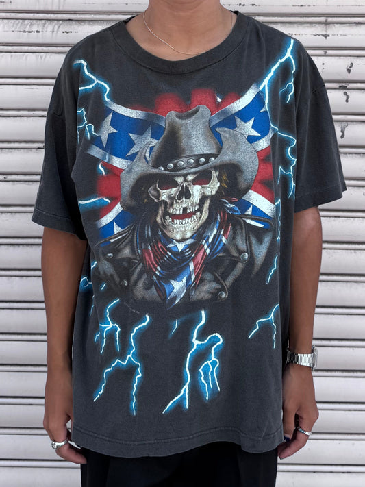 90’s AMERICAN THUNDER「スカルカウボーイ」Tシャツ