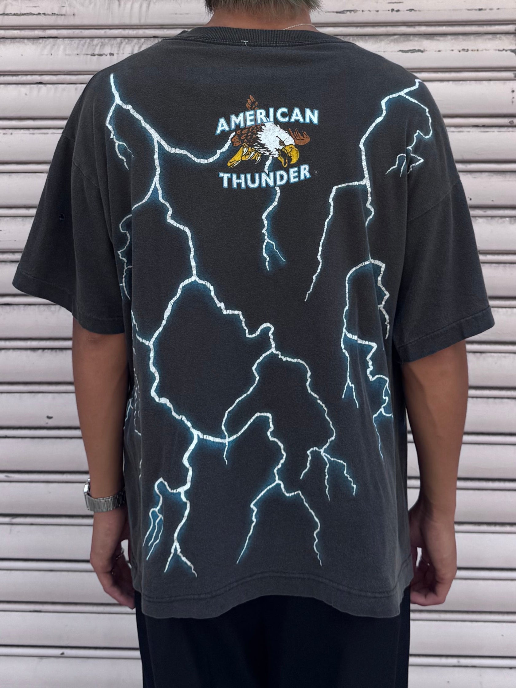 90’s AMERICAN THUNDER「スカルカウボーイ」Tシャツ