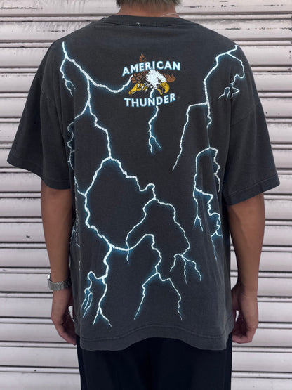 90’s AMERICAN THUNDER「スカルカウボーイ」Tシャツ