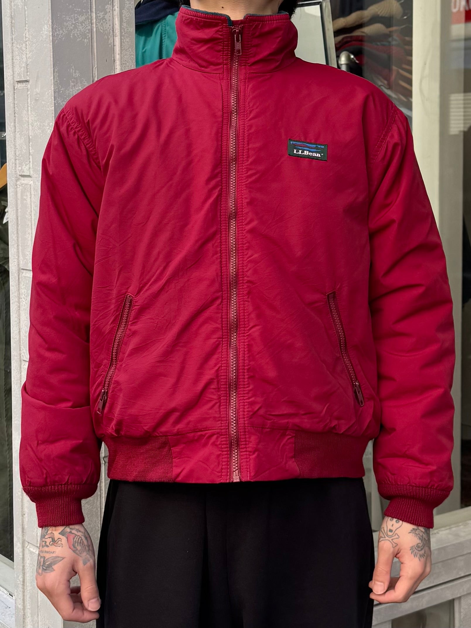 90's L.L.Bean「Warm-up-Jacket」ナイロンジャケット　