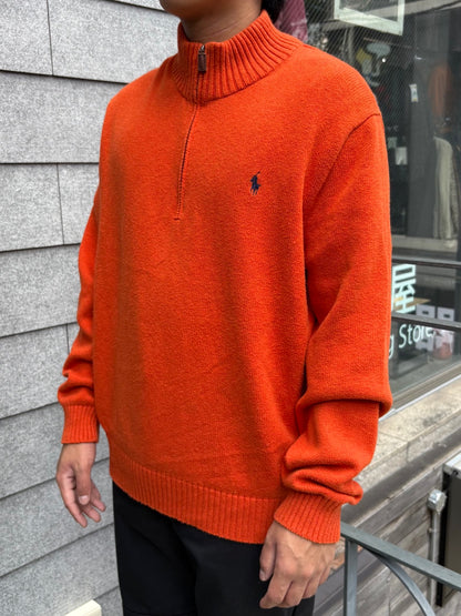 00's「RALPH LAUREN」ハーフジップニット