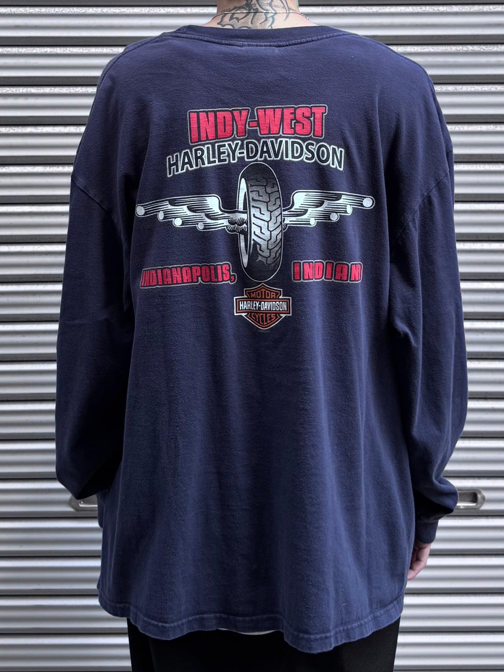 00's Harley Davidson「INDIANAPOLIS」ハーレーTシャツ