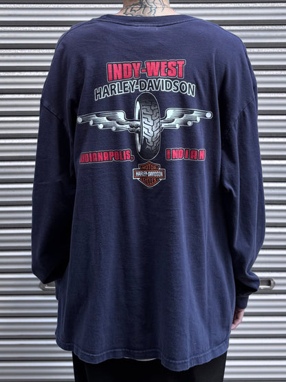 00's Harley Davidson「INDIANAPOLIS」ハーレーTシャツ