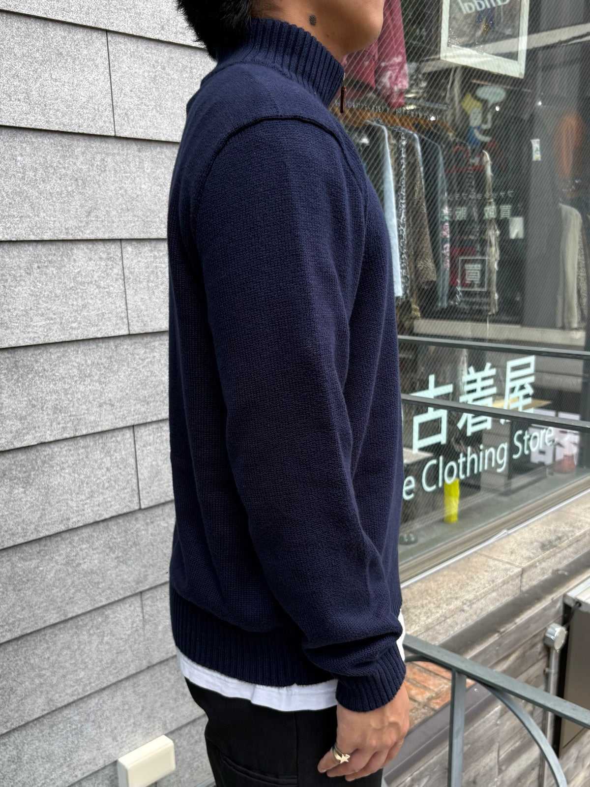 90's「RALPH LAUREN」ハーフジップニット