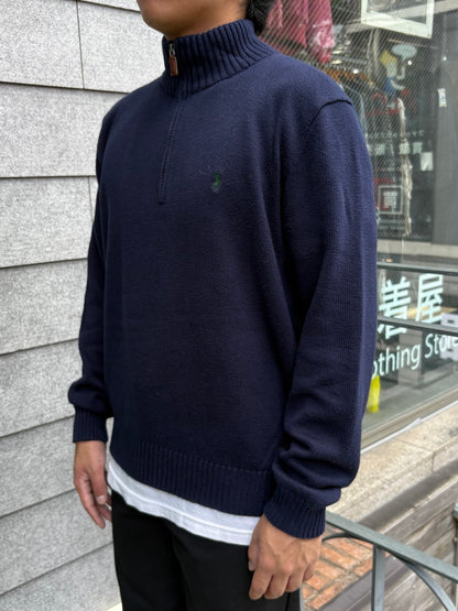 90's「RALPH LAUREN」ハーフジップニット