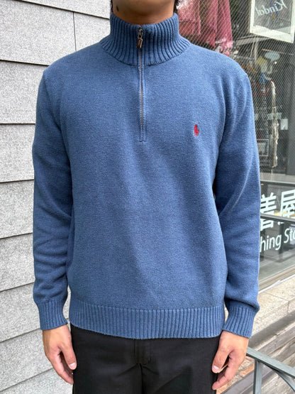 90's「RALPH LAUREN」ハーフジップニット