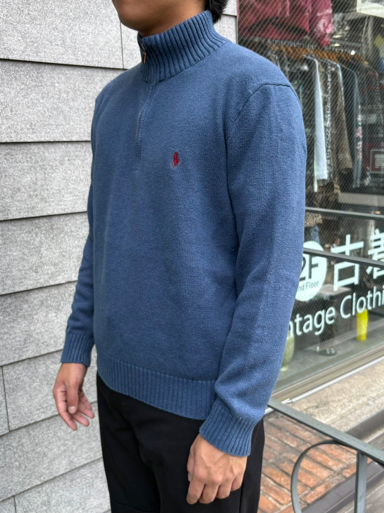 90's「RALPH LAUREN」ハーフジップニット