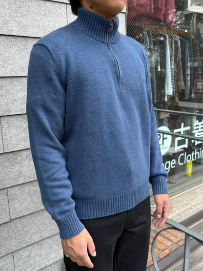 90's「RALPH LAUREN」ハーフジップニット
