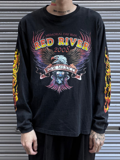 00's RED RIVER「Fire Sleeve」ロングスリーブTシャツ