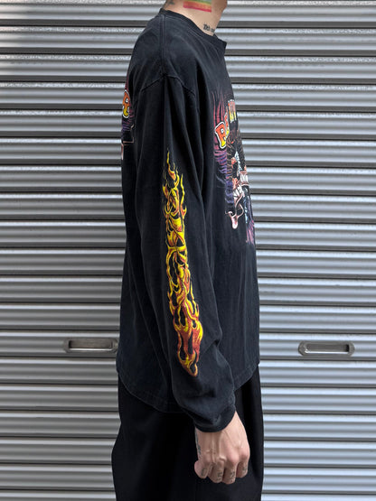 00's RED RIVER「Fire Sleeve」ロングスリーブTシャツ