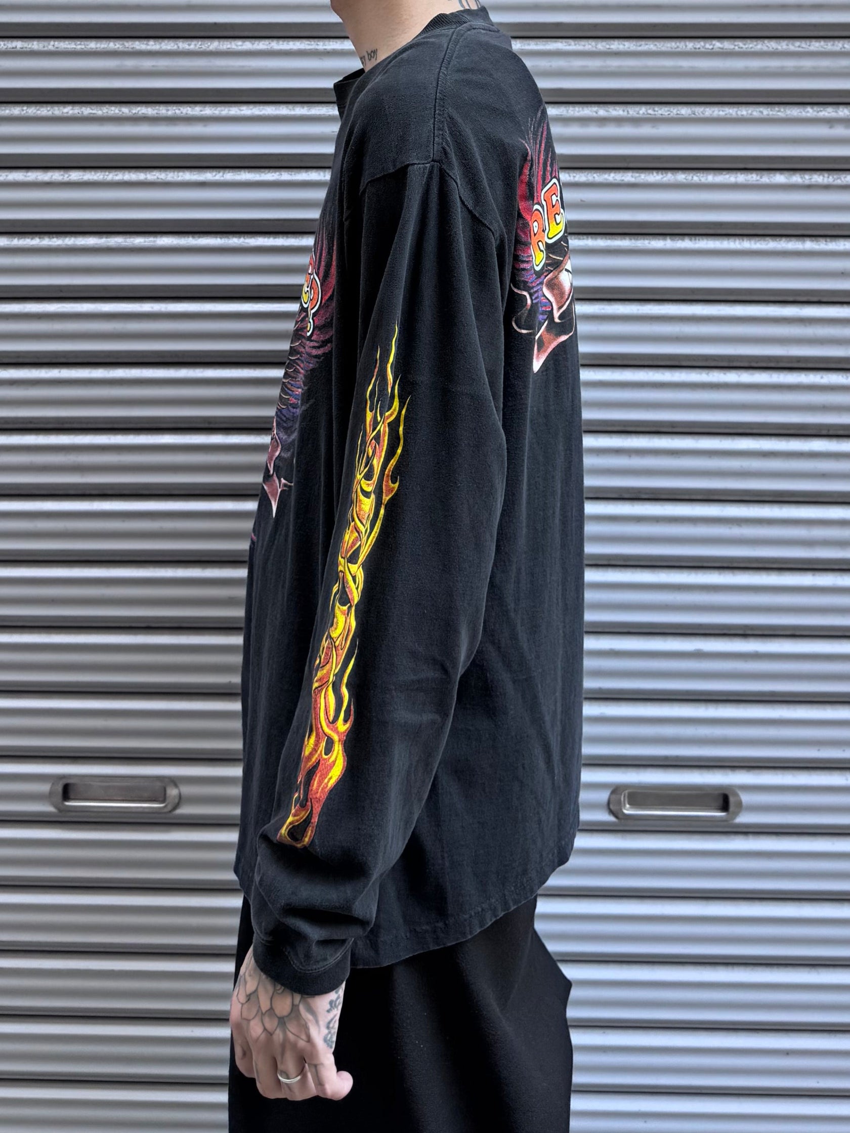 00's RED RIVER「Fire Sleeve」ロングスリーブTシャツ