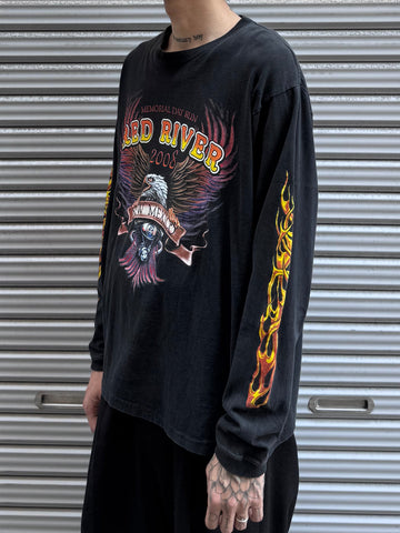 00's RED RIVER「Fire Sleeve」ロングスリーブTシャツ