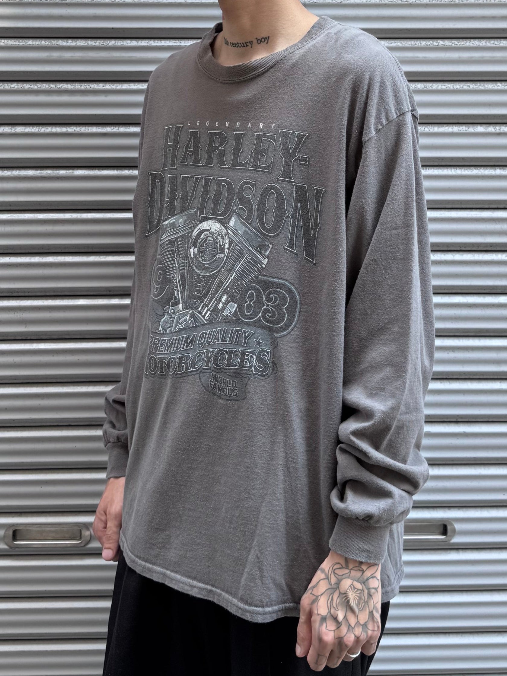 00's Harley Davidson「engine」ハーレーTシャツ