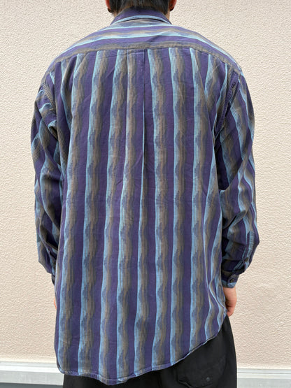 90's PATAGONIA 雪なし「PUEBLO Native Stripe Long Sleeve Shirt」長袖シャツ