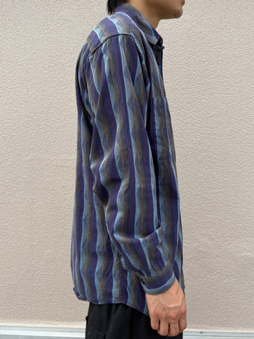 90's PATAGONIA 雪なし「PUEBLO Native Stripe Long Sleeve Shirt」長袖シャツ