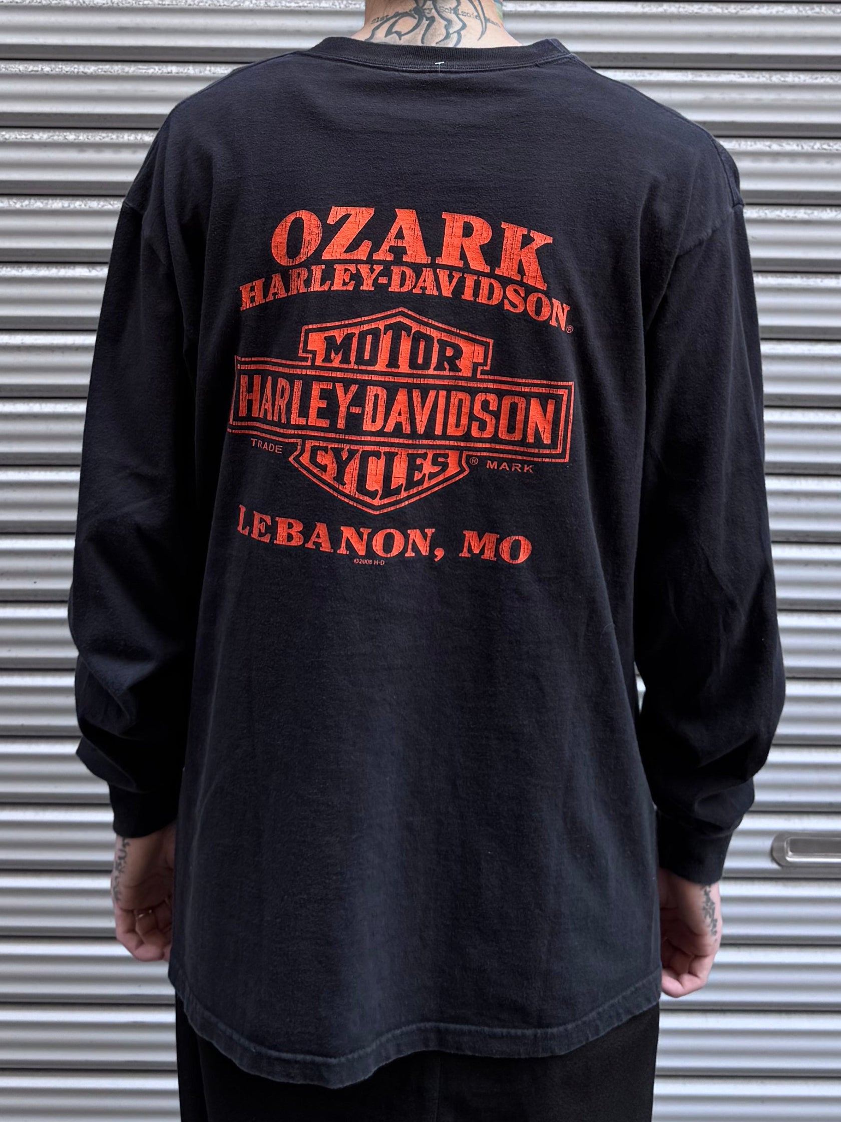 00's Harley Davidson「OZARK」ハーレーTシャツ