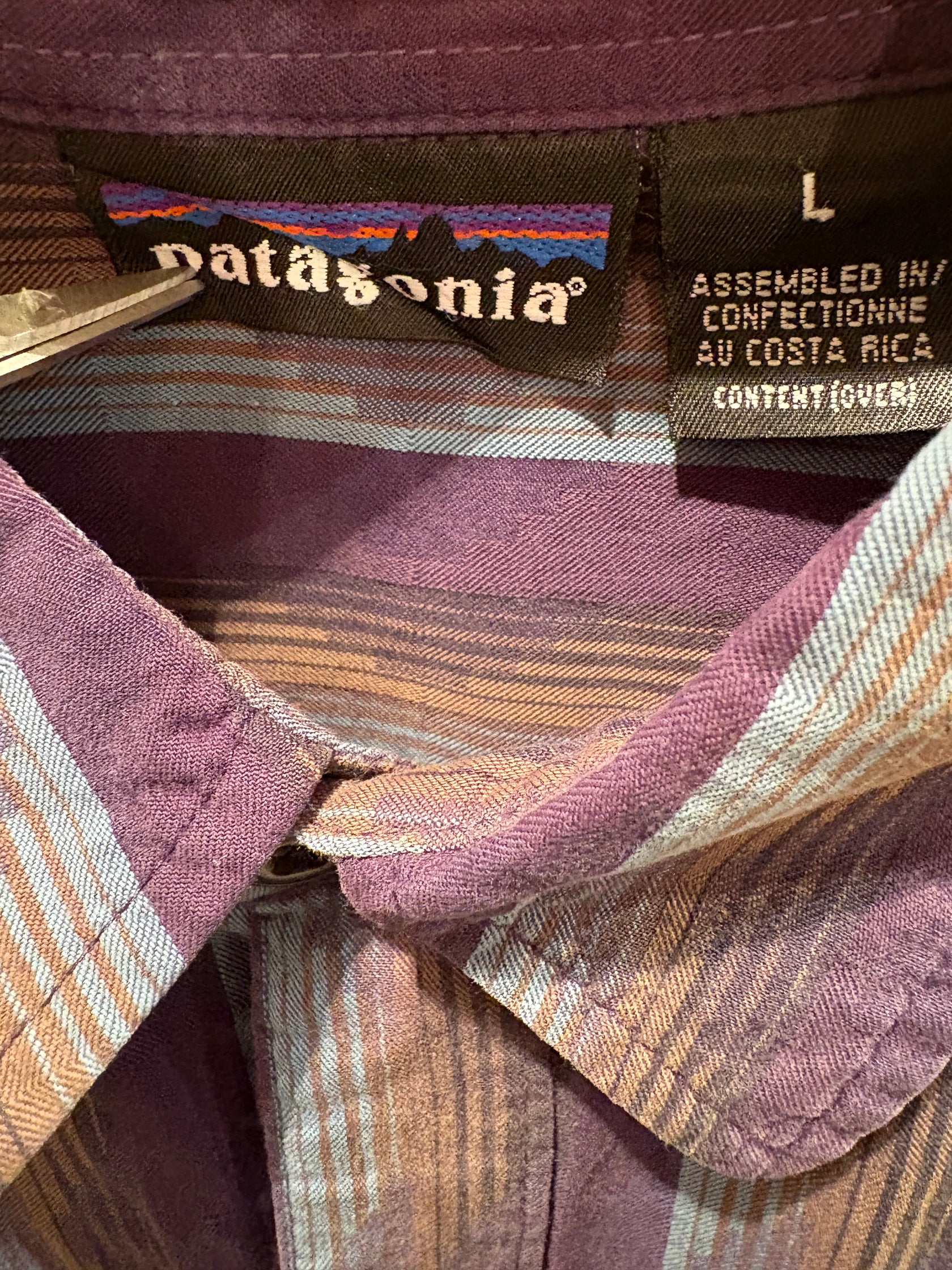 90's PATAGONIA 雪なし「PUEBLO Native Stripe Long Sleeve Shirt」長袖シャツ