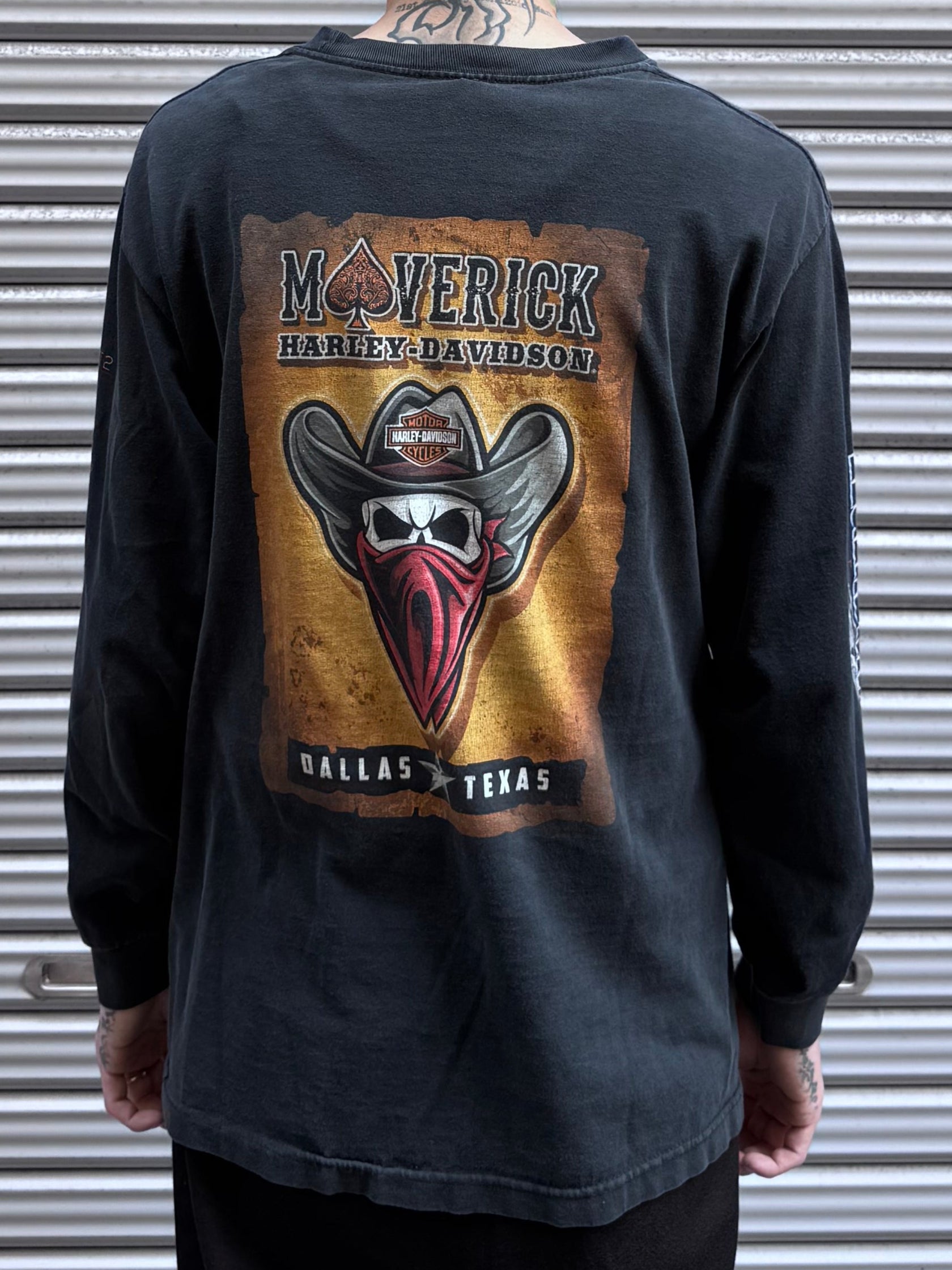 00's Harley Davidson 「M♠VERICK」ハーレーTシャツ