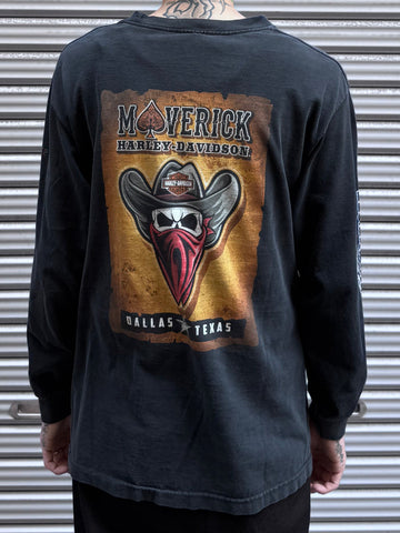 00's Harley Davidson 「M♠VERICK」ハーレーTシャツ