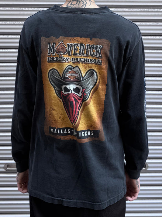 00's Harley Davidson 「M♠VERICK」ハーレーTシャツ