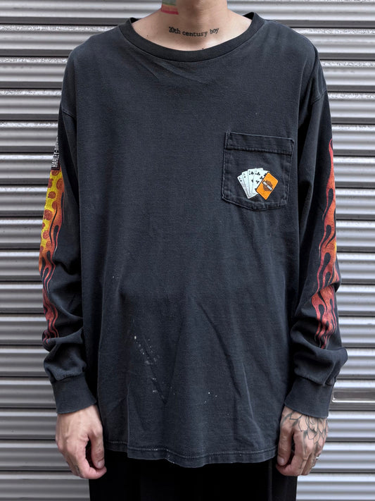 00's Harley Davidson 「Aces＆Eights」ハーレーTシャツ
