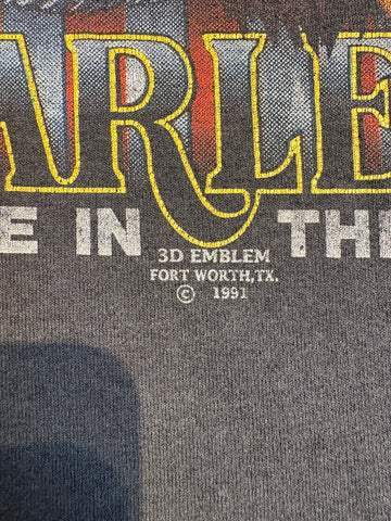 90's HARLEY-DAVIDSON「Eagle＆星条旗」USA製 ハーレーTシャツ