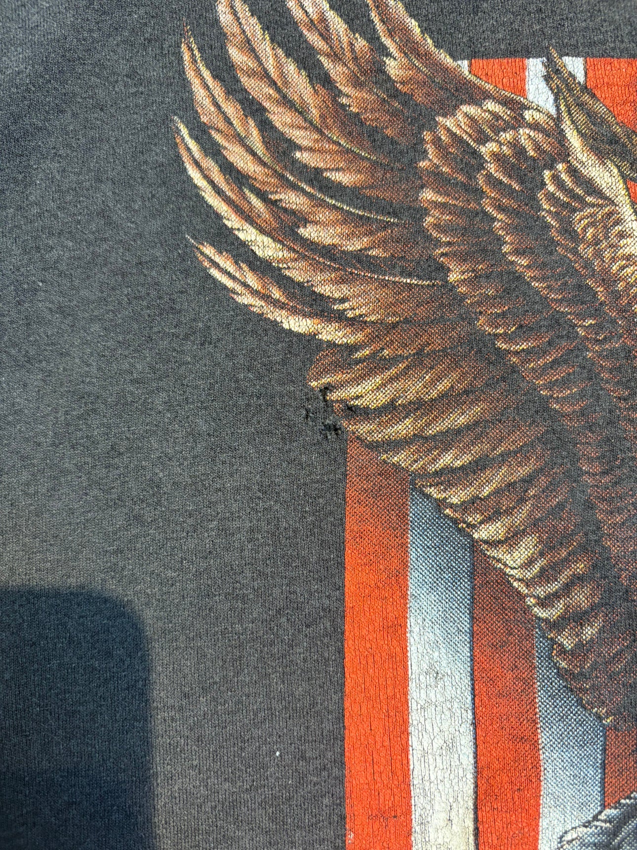 90's HARLEY-DAVIDSON「Eagle＆星条旗」USA製 ハーレーTシャツ