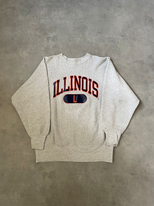 90's CHAMPION「ILLINOIS」Reverse Weave USA製 カレッジスウェット