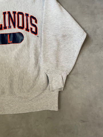 90's CHAMPION「ILLINOIS」Reverse Weave USA製 カレッジスウェット