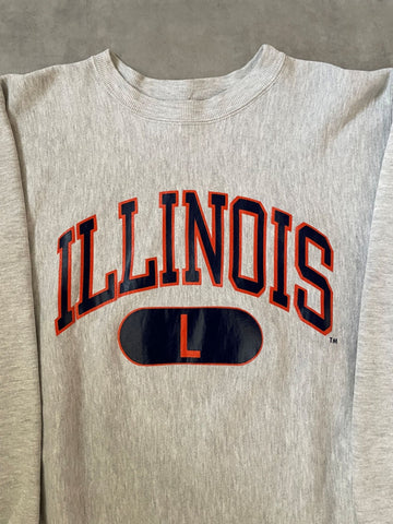 90's CHAMPION「ILLINOIS」Reverse Weave USA製 カレッジスウェット