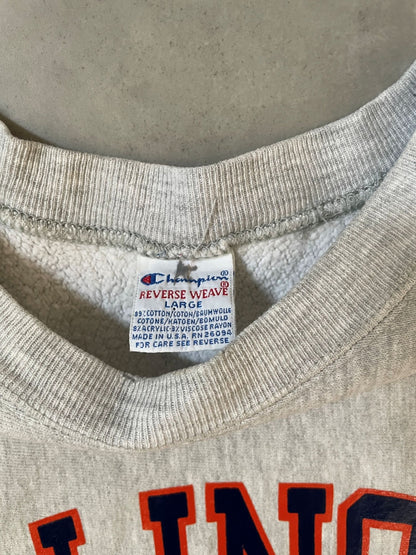 90's CHAMPION「ILLINOIS」Reverse Weave USA製 カレッジスウェット