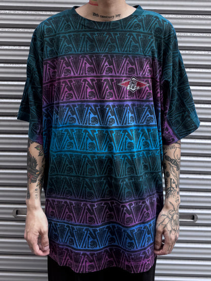 90's BEAR SURF BOARDS 「Scull」オーバープリントTシャツ