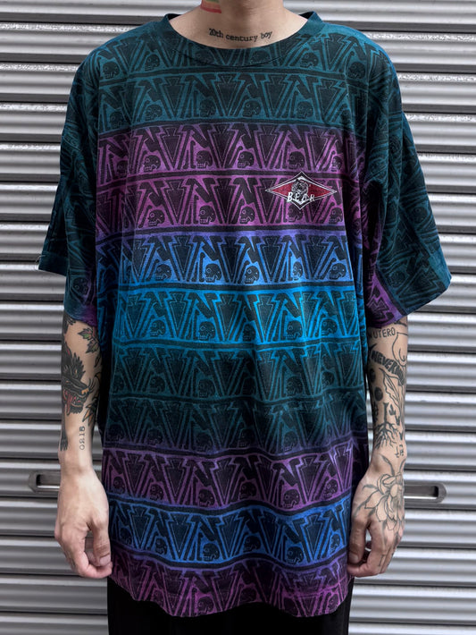90's BEAR SURF BOARDS 「Scull」オーバープリントTシャツ