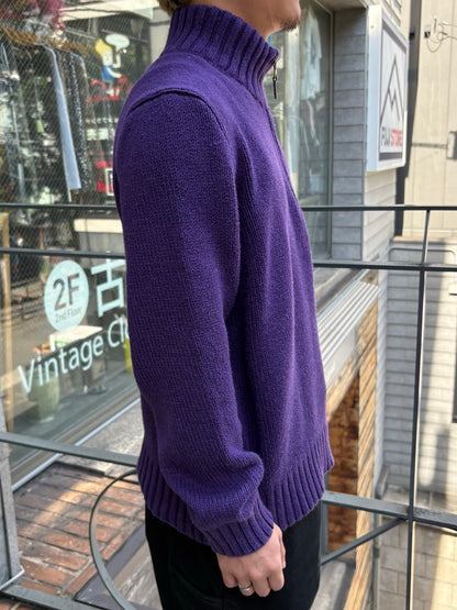 90's「RALPH LAUREN」ハーフジップニット