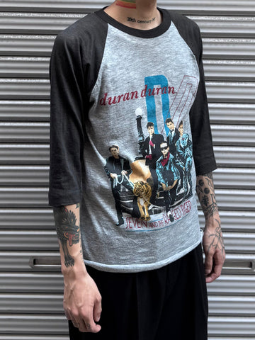 80's duran duran「SEVEN AND THE RAGED TIGER」ラグランTシャツ