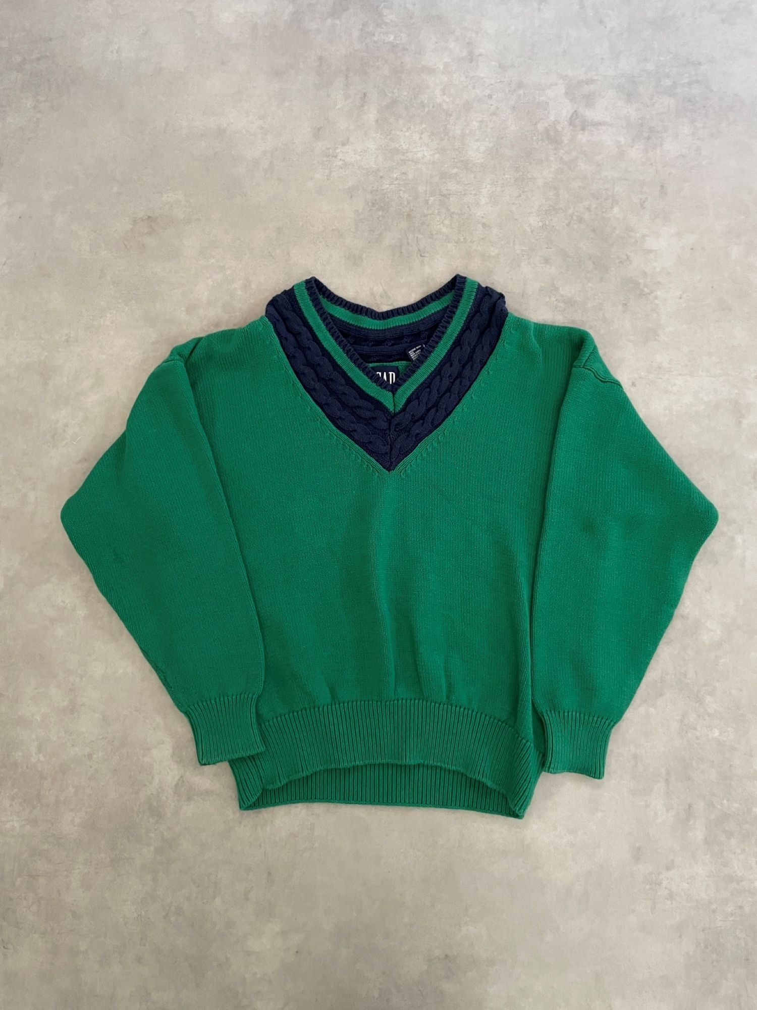 90's「OLD GAP」Vネック コットンニット
