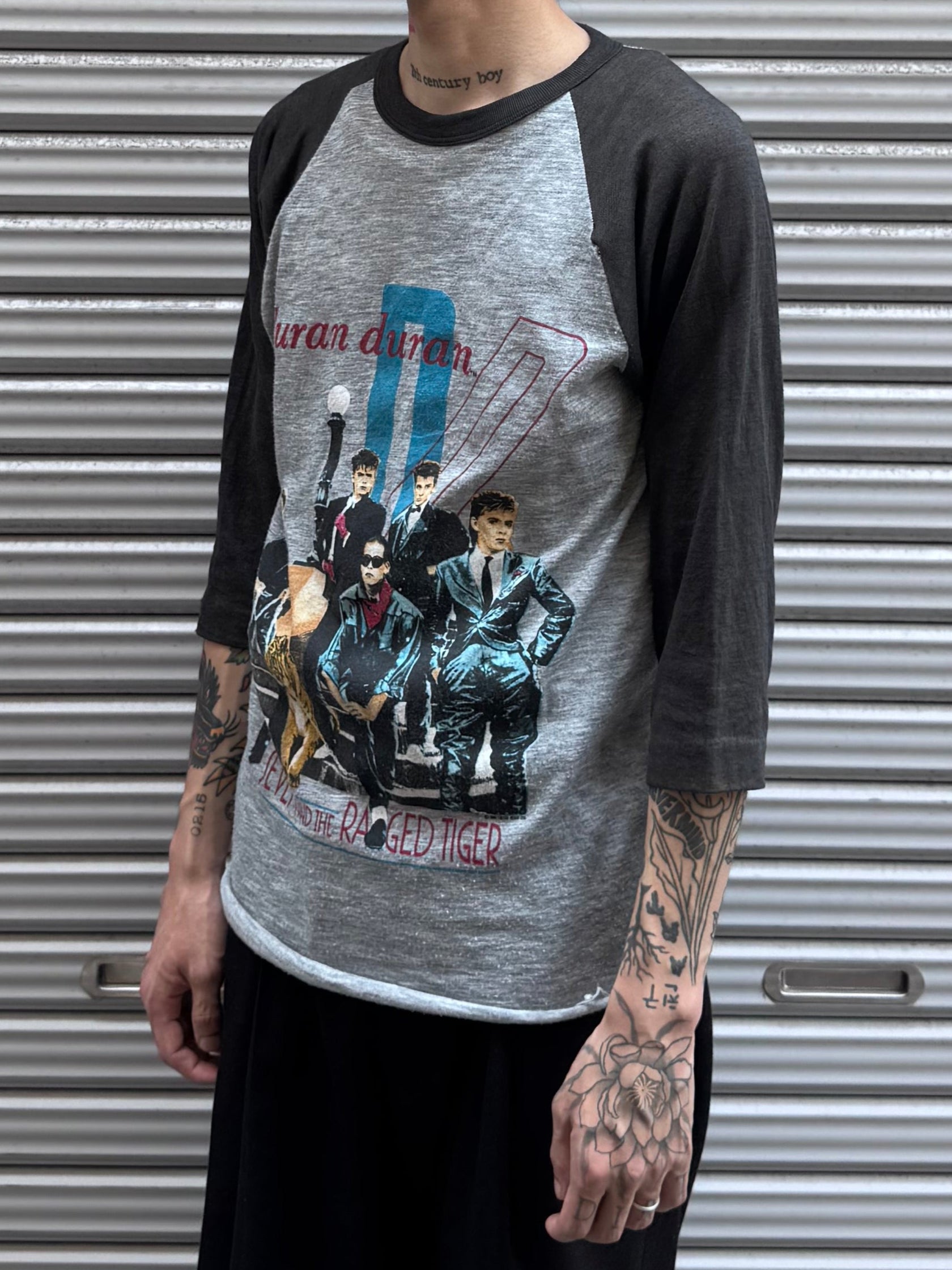80's duran duran「SEVEN AND THE RAGED TIGER」ラグランTシャツ