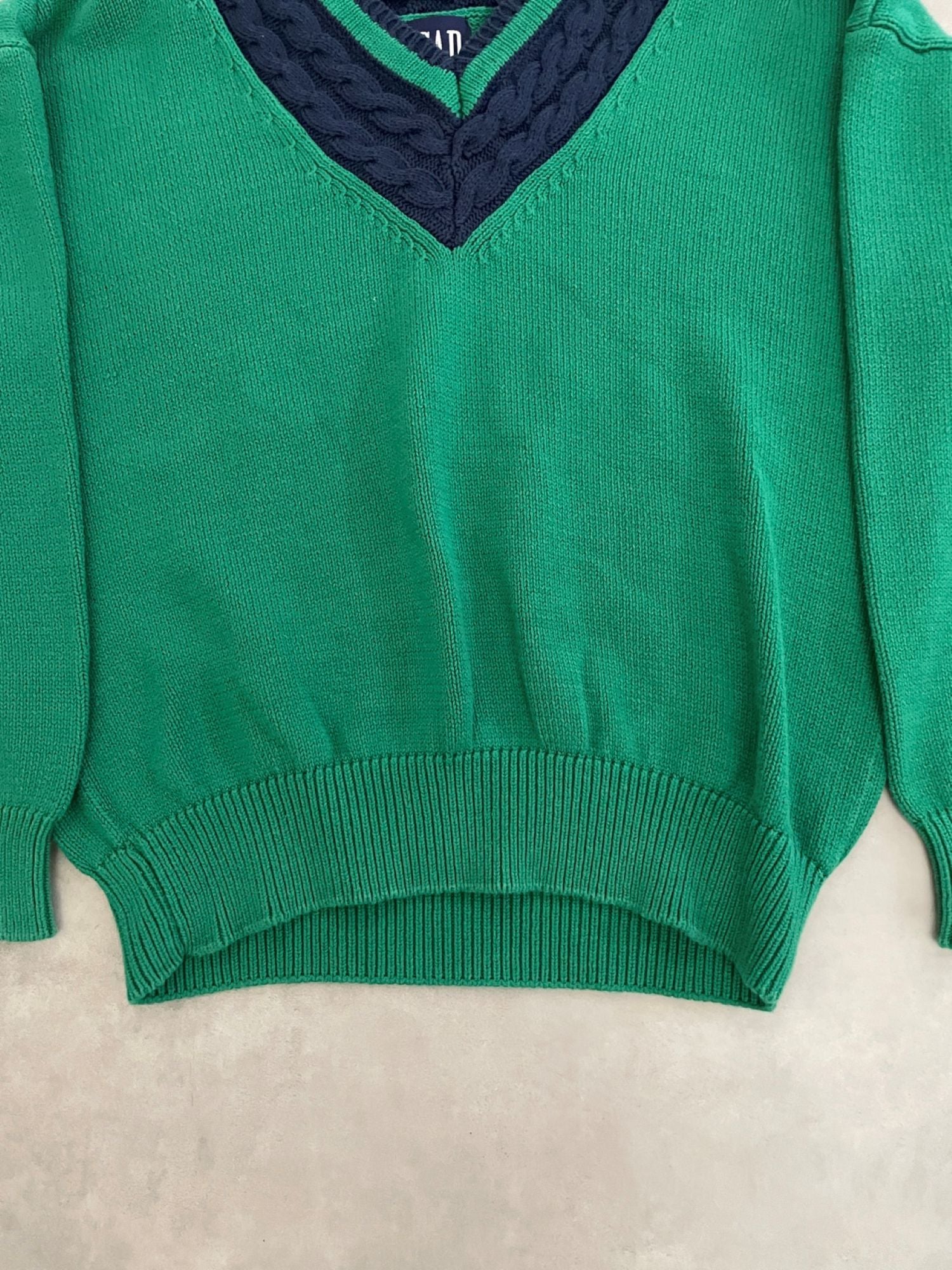 90's「OLD GAP」Vネック コットンニット