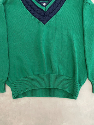 90's「OLD GAP」Vネック コットンニット