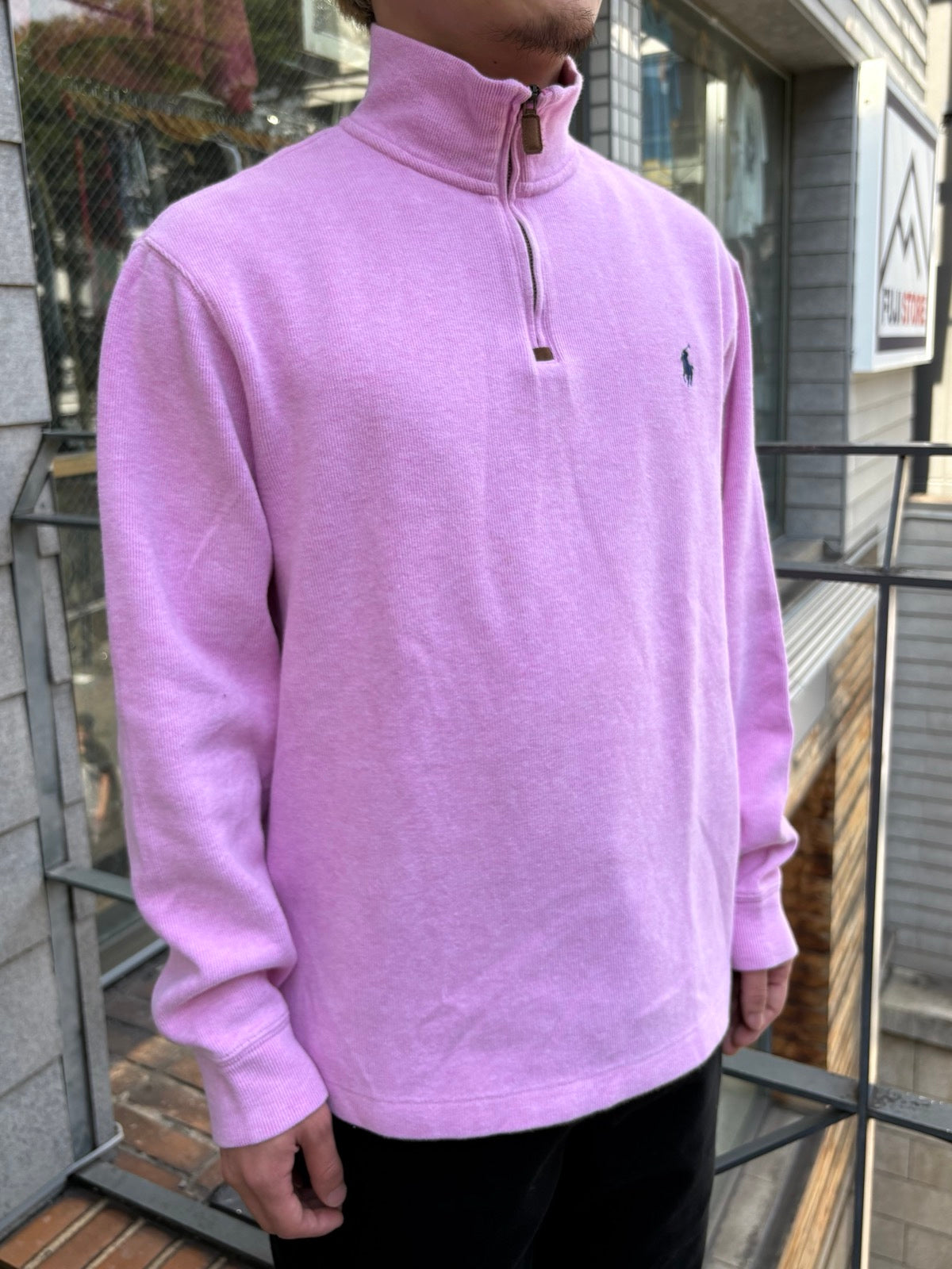 00's「RALPH LAUREN」ハーフジップニット