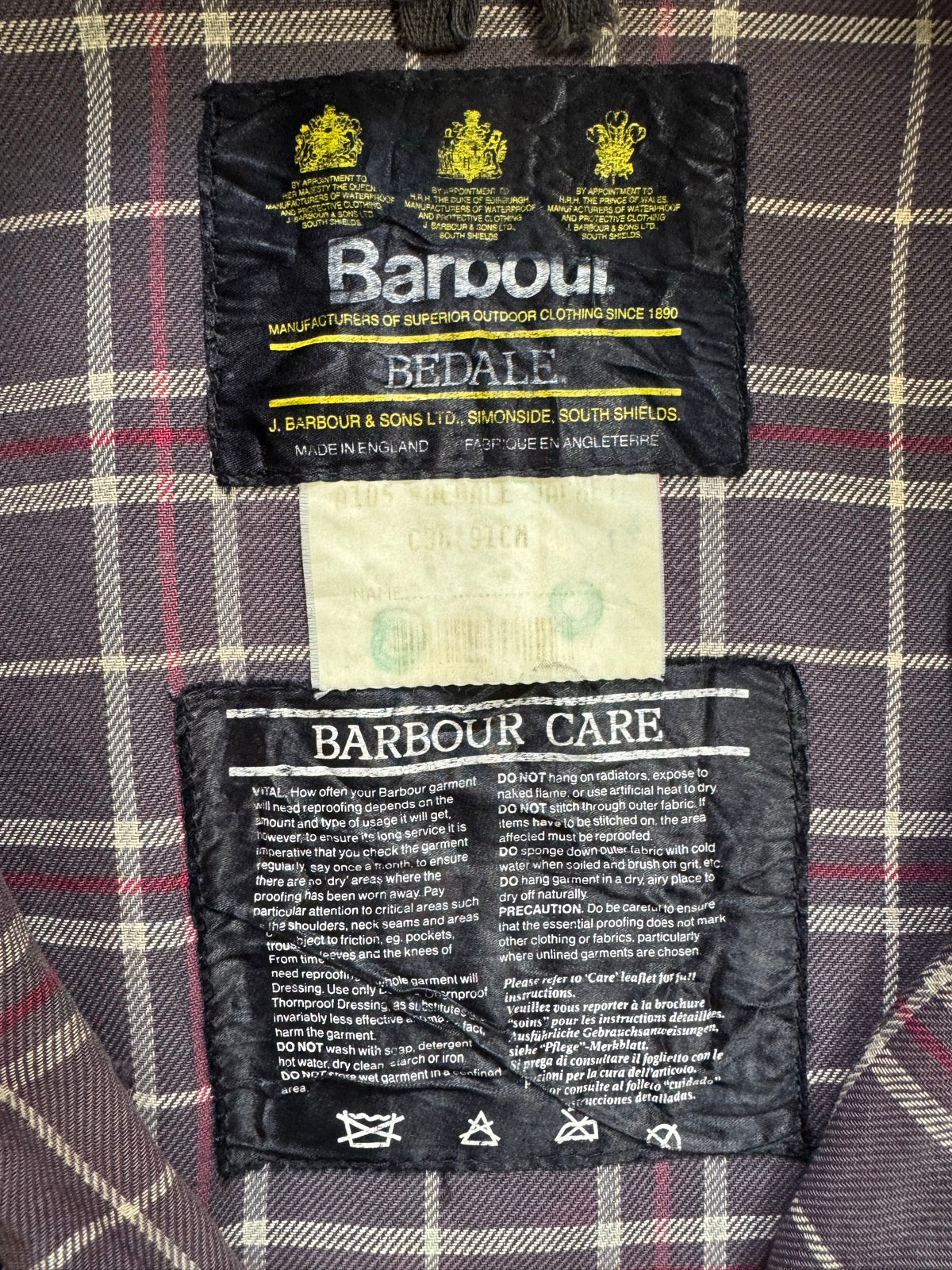 90's BARBOUR「BEDEIL」オイルドジャケット